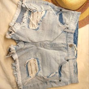 Ripped Jean Short